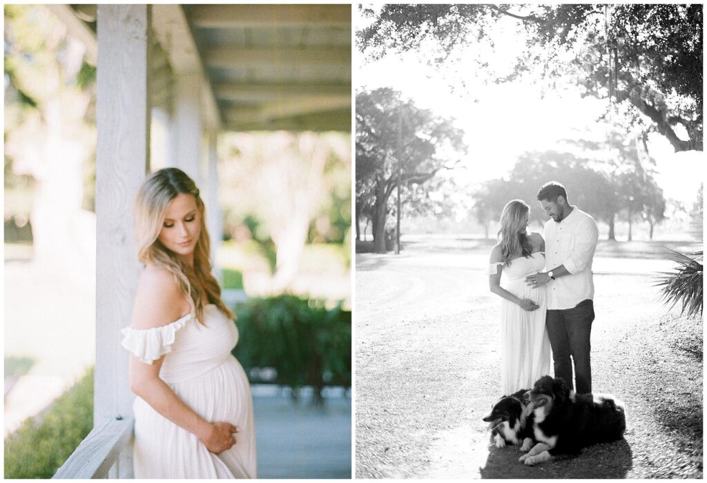 Motherhood captured maternity session in Jungle Gardens Louisiana