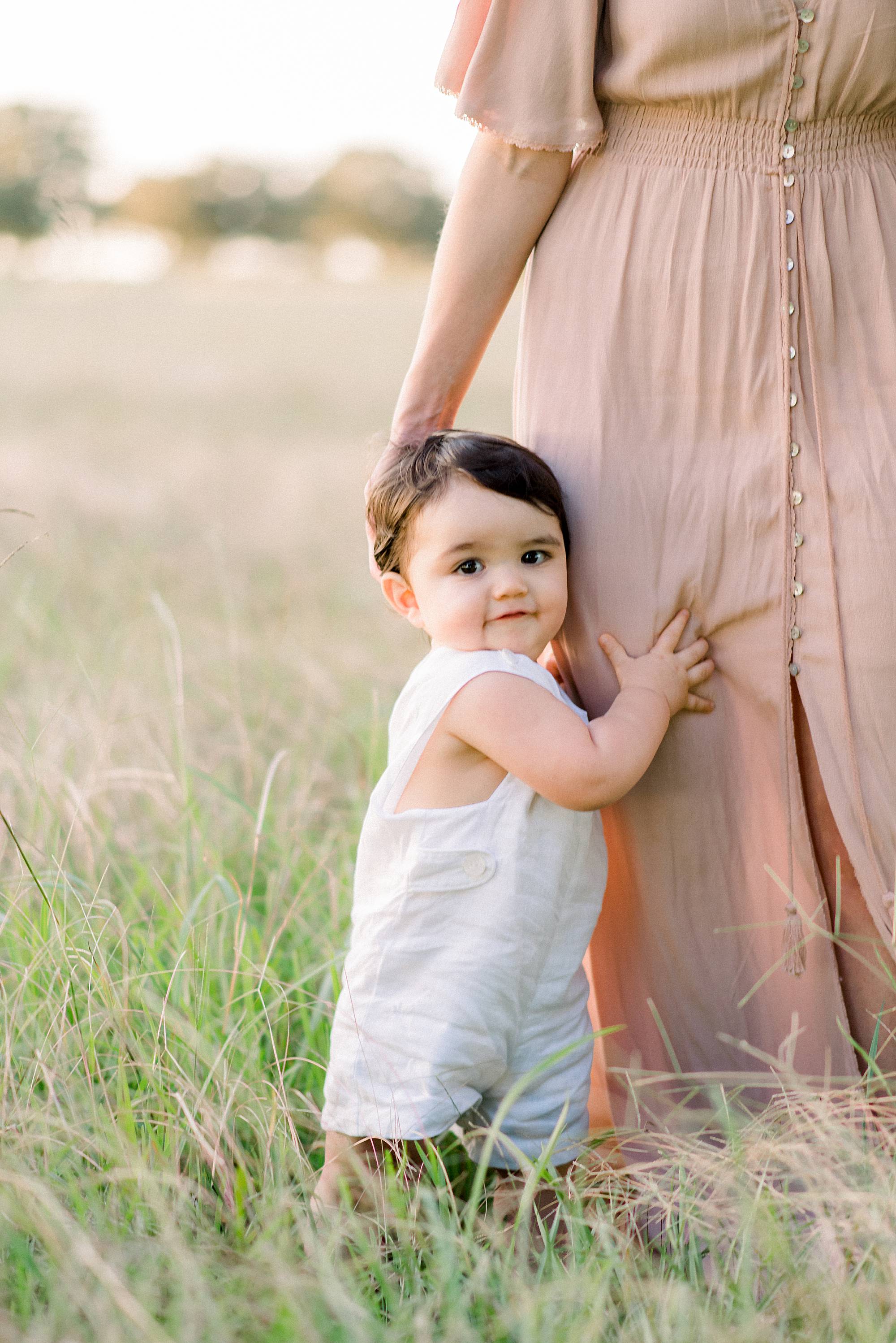 field session with mom and baby