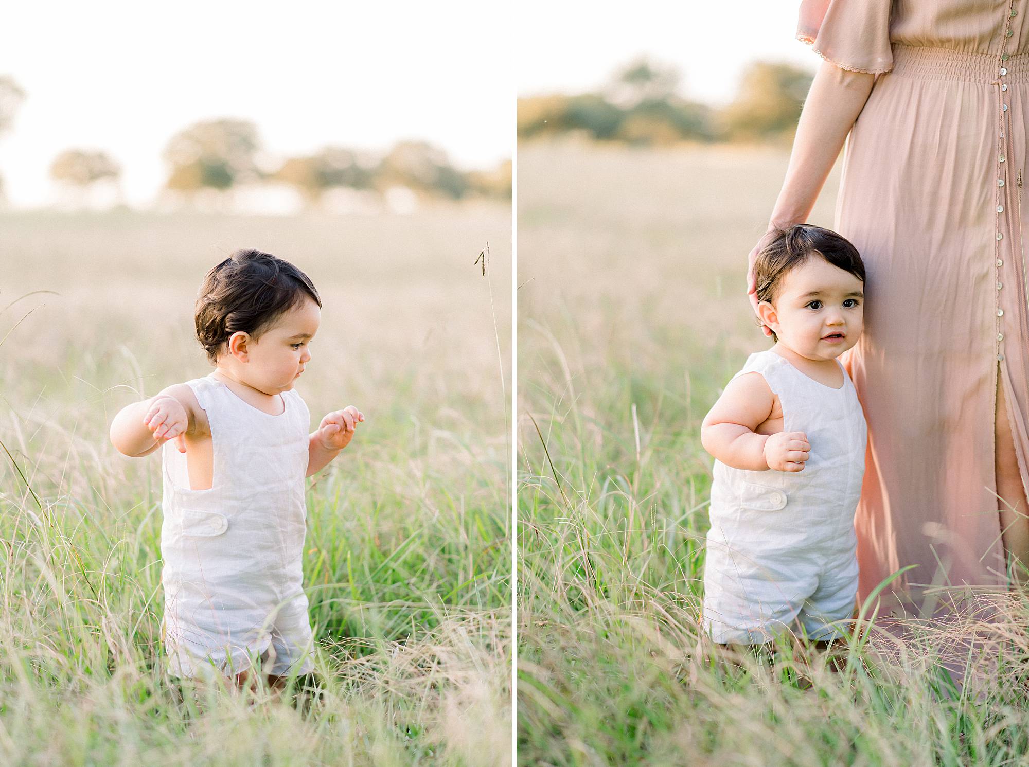 baby holding close to mom