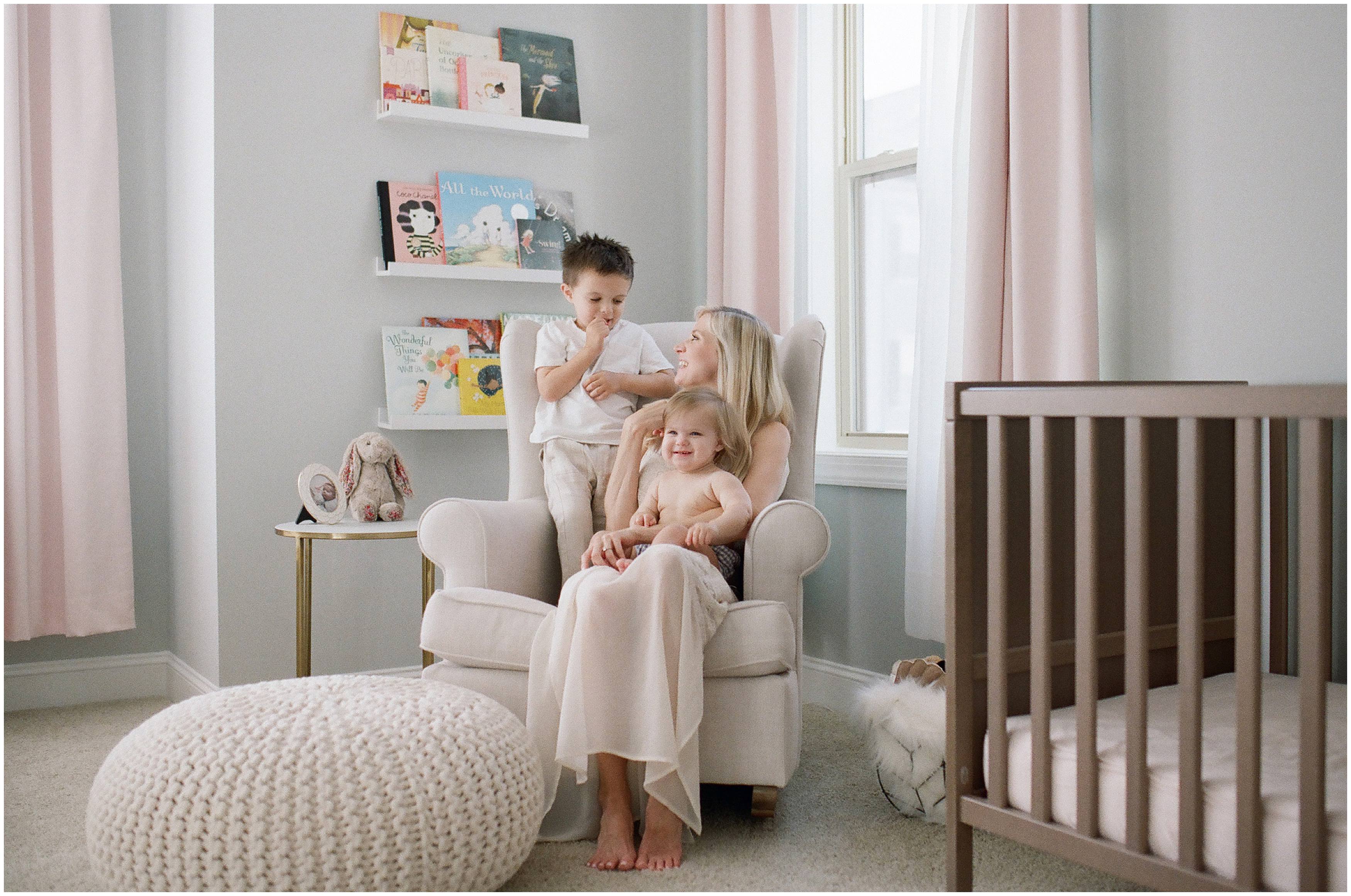 family captured in 35mm film of mom and her babies
