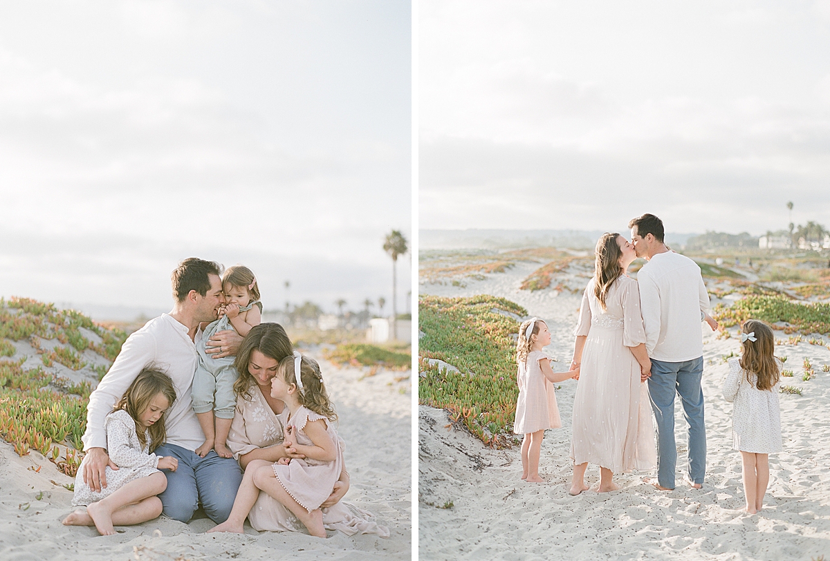 photography family session on the beach of Coronado Beach in California 